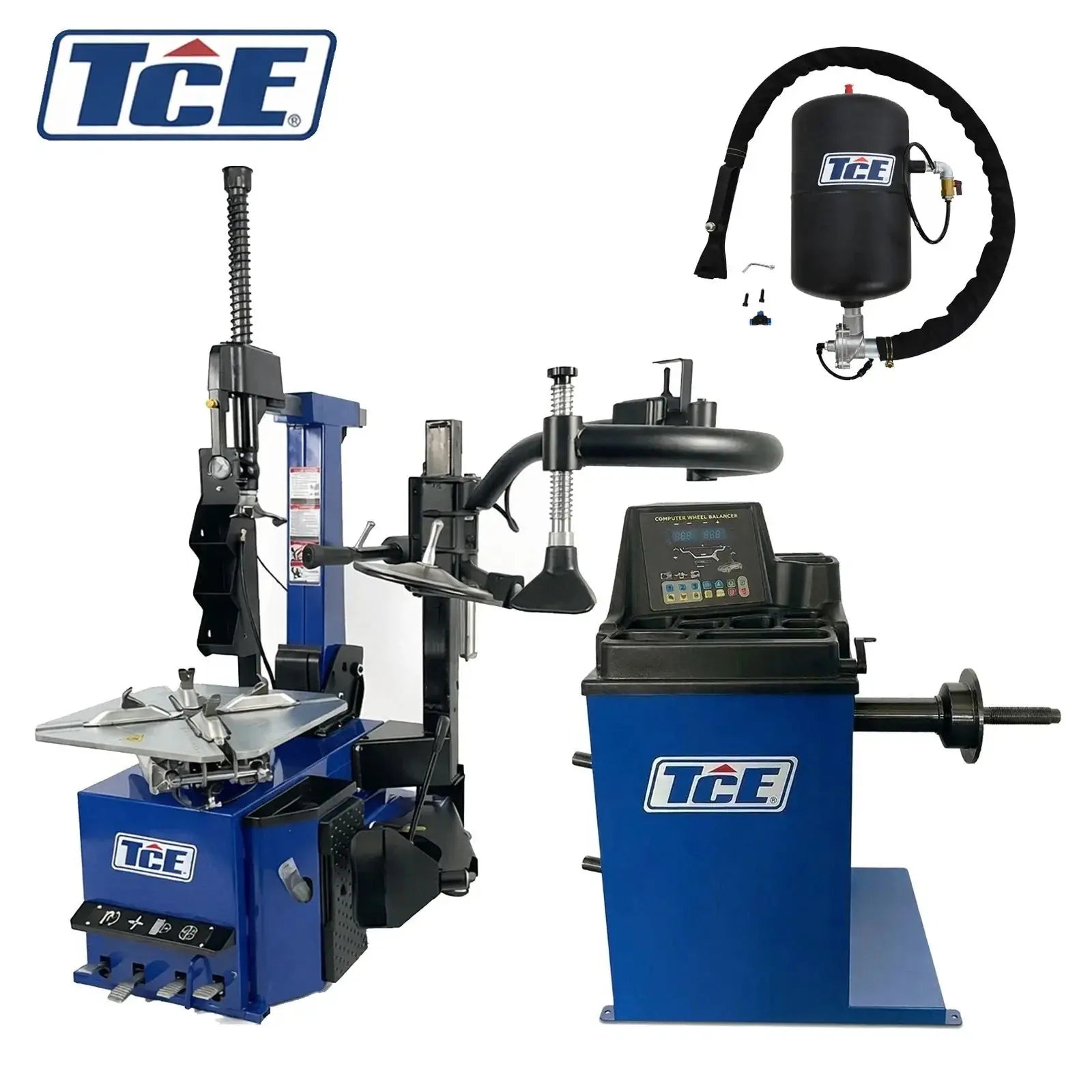 Tire Changer Machine with Assist Arm Combo