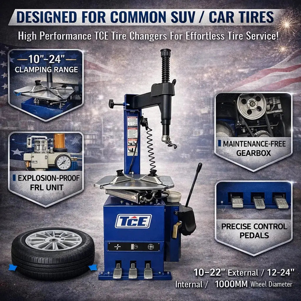 Tce Balancer Spring TCE 3 Pedals 39 inch Tire Changer Wheel Changers Balancer Machine