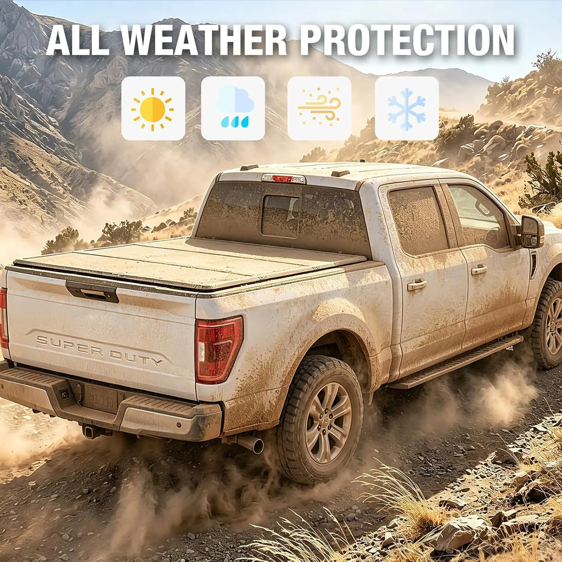 TCE Truck Bed Cover TCE Truck Bed Cover,Hard Folding Truck Tonneau Covers Compatible with 2015-2026 Ford F-150