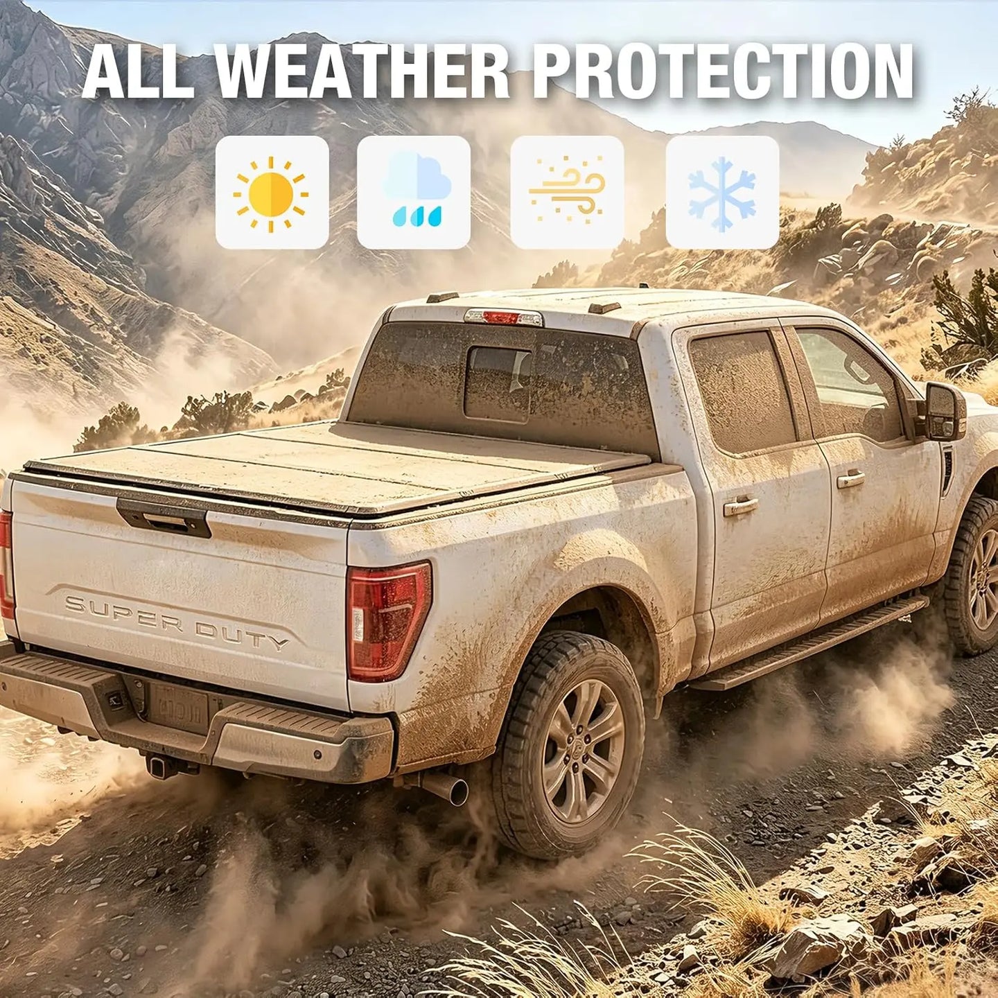 TCE Truck Bed Cover TCE Truck Bed Cover,Hard Folding Truck Tonneau Covers Compatible with 2015-2026 Ford F-150