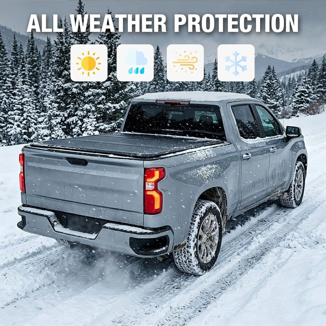 TCE Truck Bed Cover TCE Truck Bed Cover,Hard Folding Truck Tonneau Covers Compatible with 2015-2026 Ford F-150