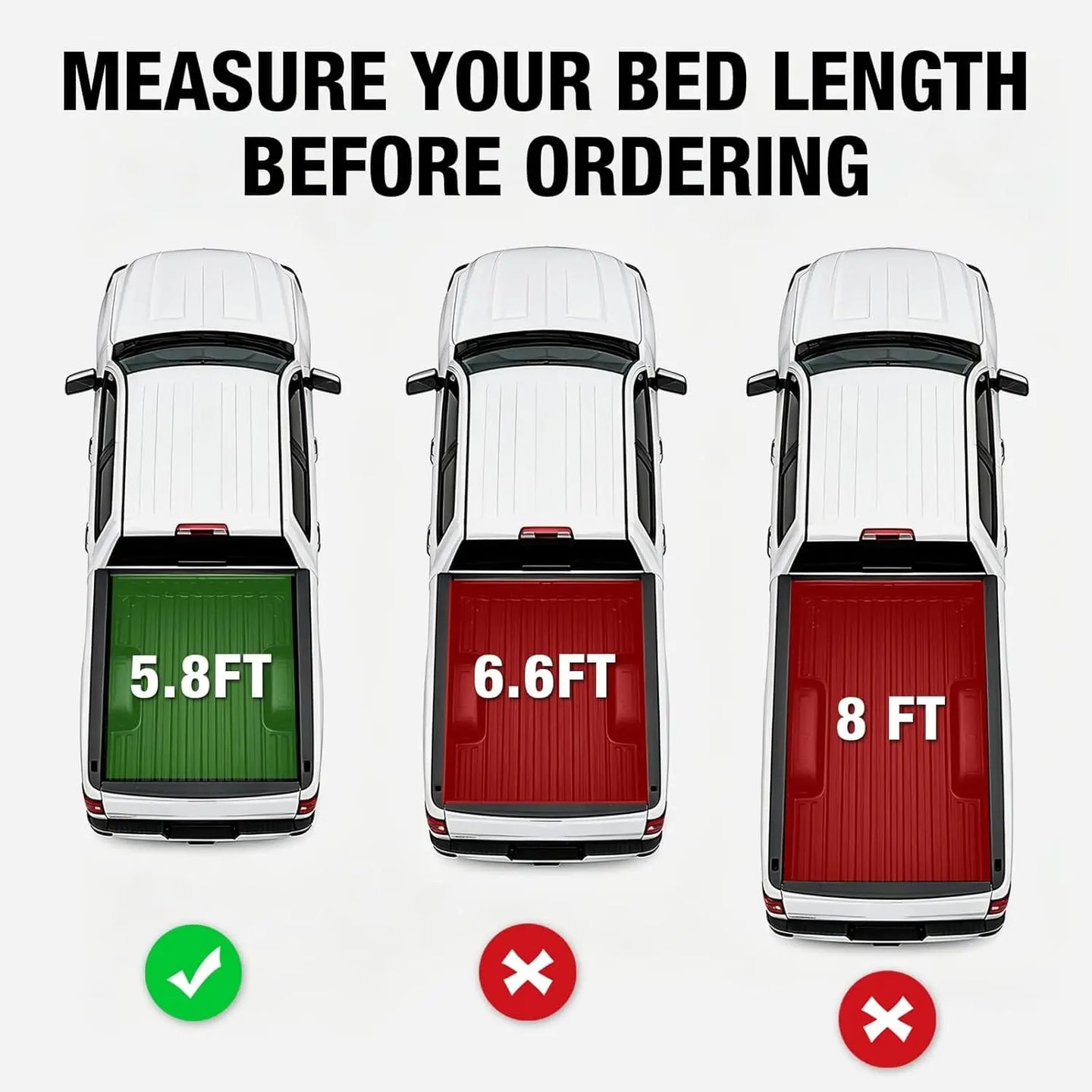 TCE Truck Bed Cover TCE Truck Bed Cover,Hard Folding Truck Tonneau Covers Compatible with 2015-2026 Ford F-150