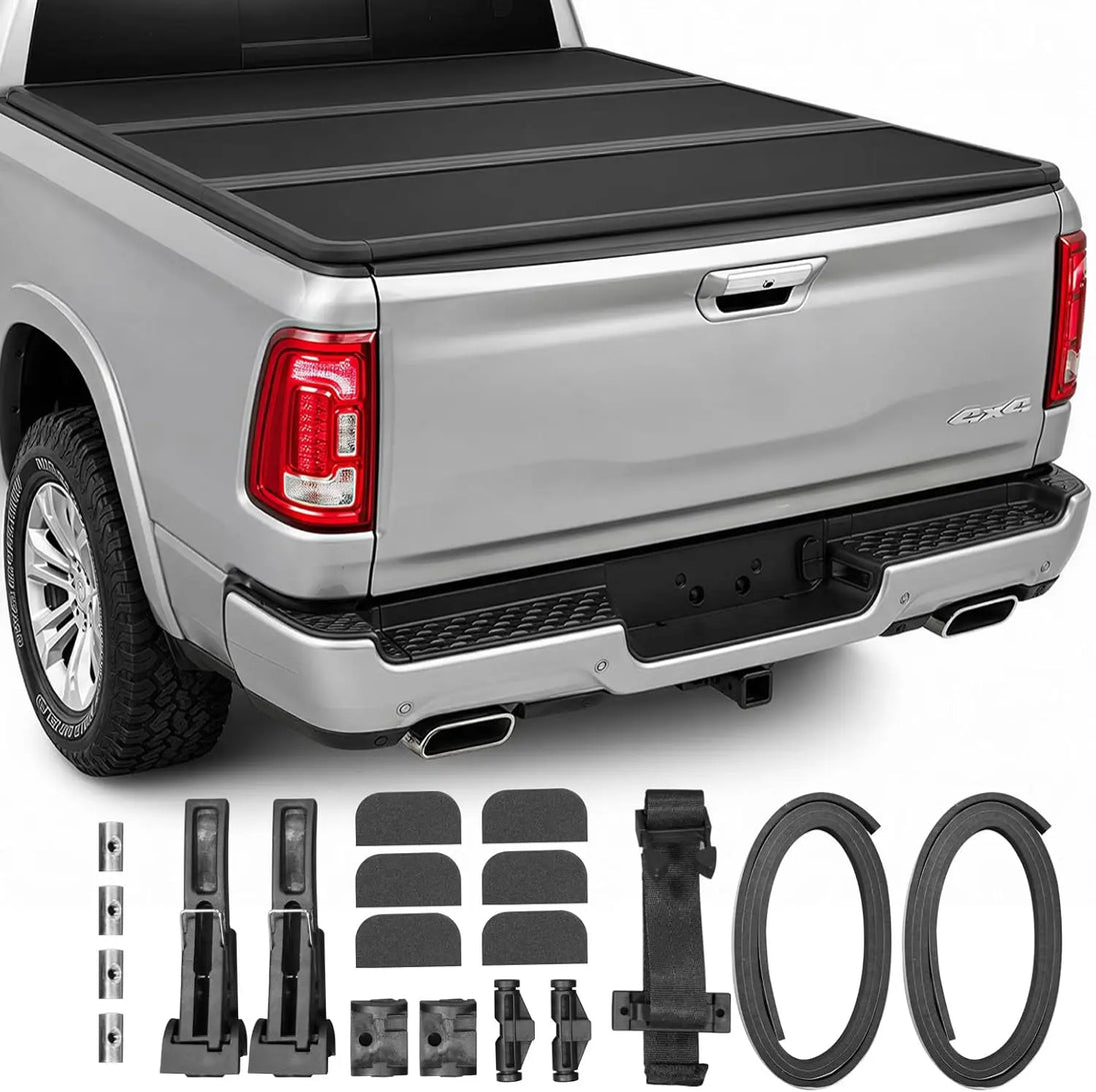 TCE Truck Bed Cover TCE Truck Bed Cover,Hard Folding Truck Tonneau Covers Compatible with 2015-2026 Ford F-150