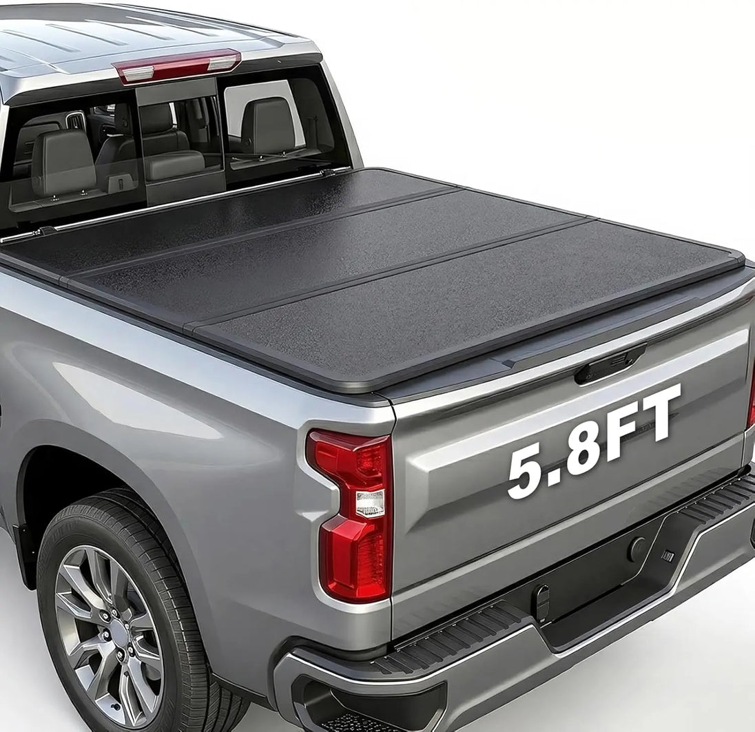 TCE Truck Bed Cover 5.8ft bed TCE Truck Bed Cover,Hard Folding Truck Tonneau Covers Compatible with 2015-2026 Ford F-150
