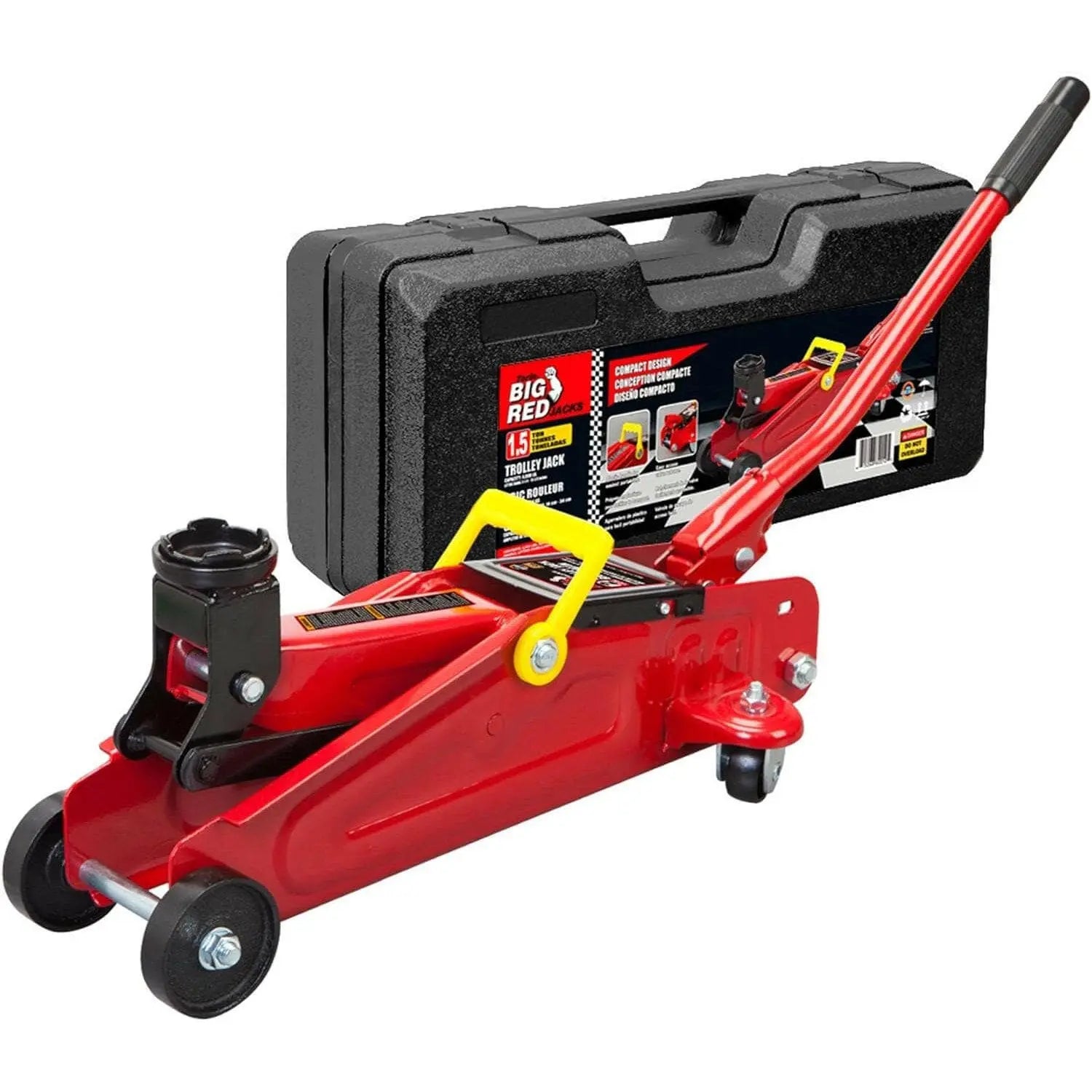 TORIN BIG RED Floor Jack 1.5 Ton / w/ Storage Case / Red BIG RED Trolley Floor Jack