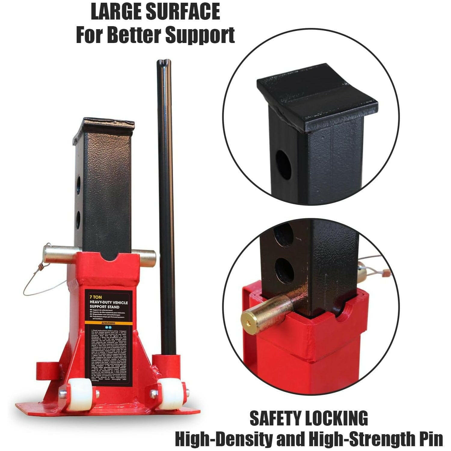 BIG RED Heavy Duty Jack Stands with Pin Locking