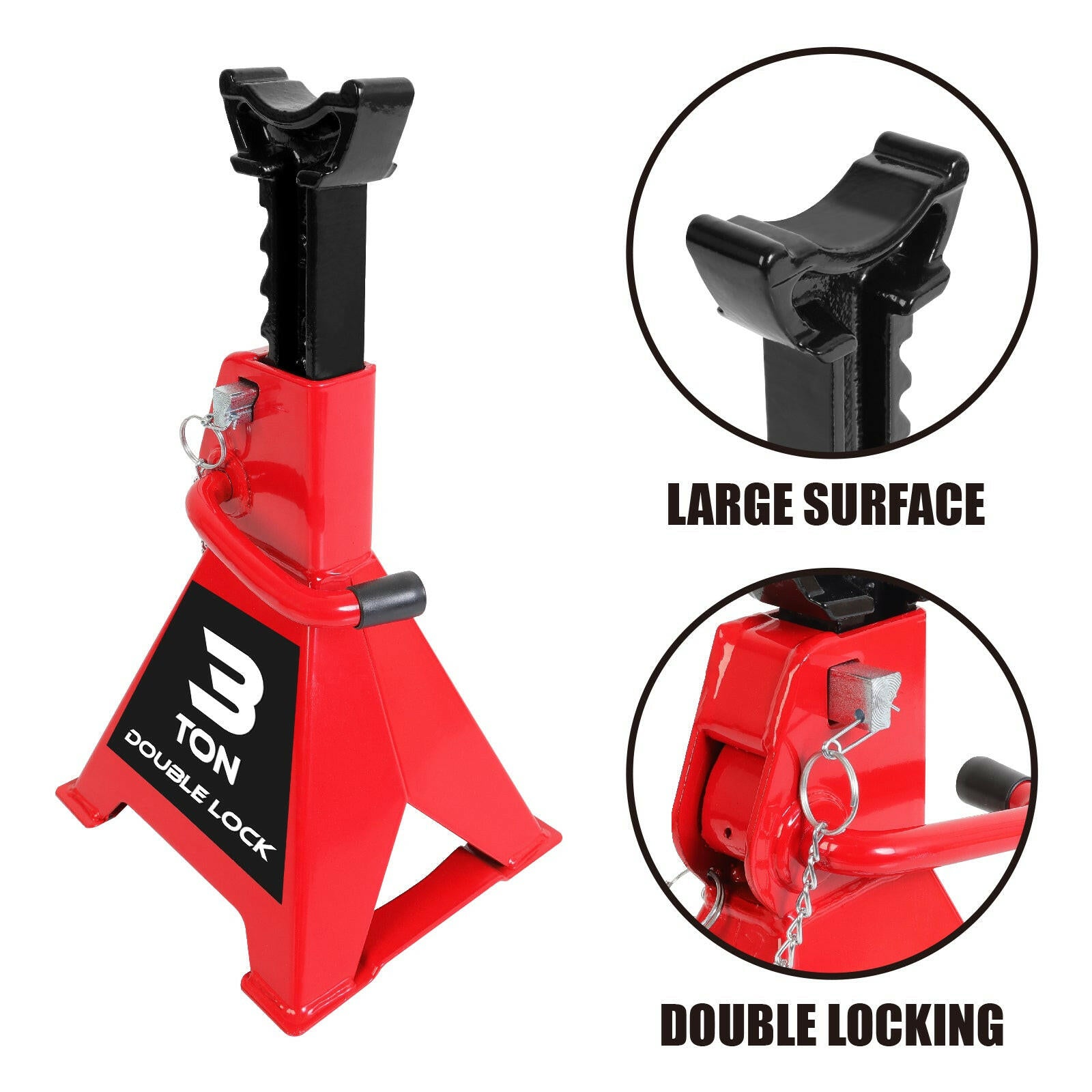 BIG RED Double Locking Jack Stands