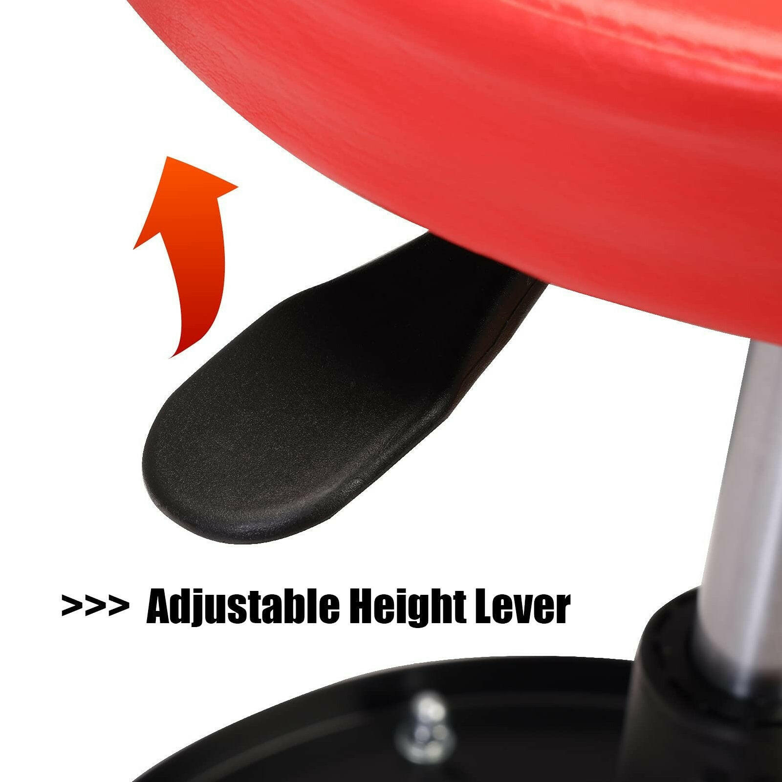 BIG RED Professional Adjustable Rolling Creeper Seat with Tool Tray