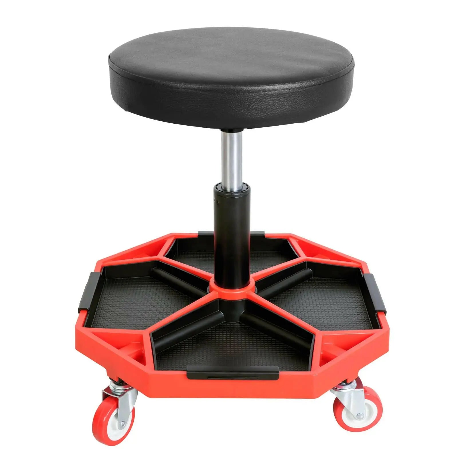 TORIN BIG RED Roller Seat BIG RED Adjustable Rolling Creeper Seat with Detachable Tool Tray