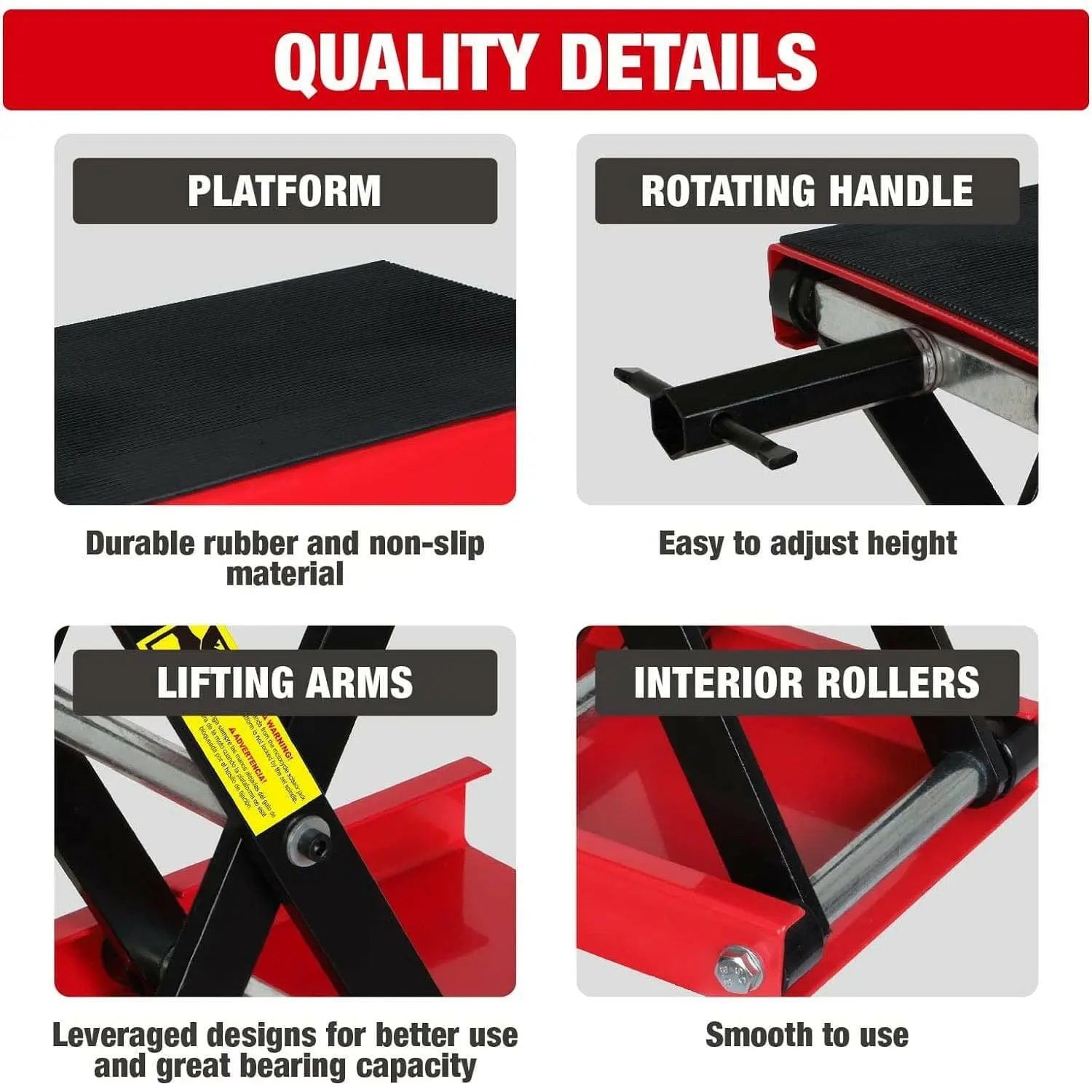 BIG RED Hydraulic Motorcycle Lift Jack, ATV Scissor Lift Jack,