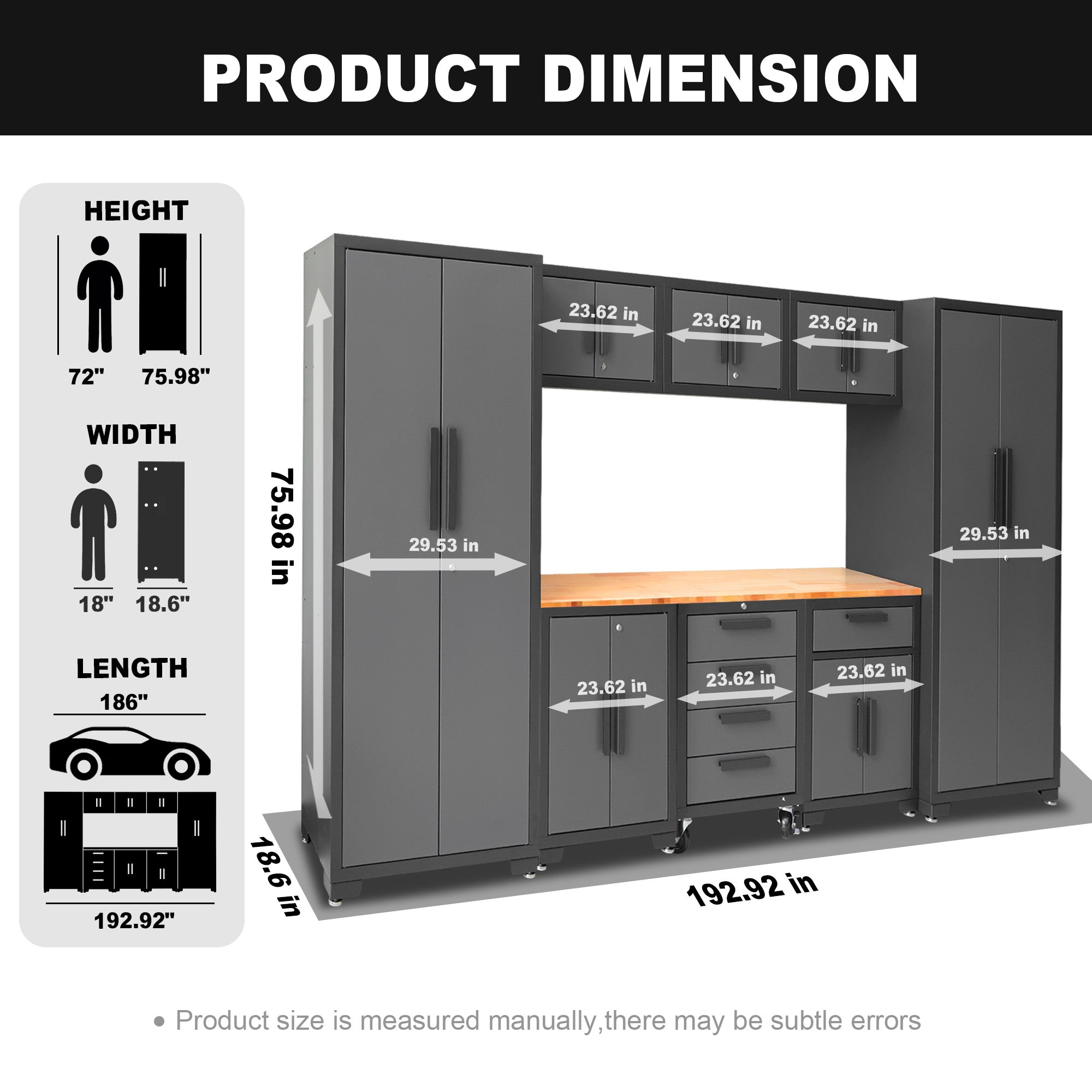 TORIN Standard Series 9 Piece Garage Cabinet Set