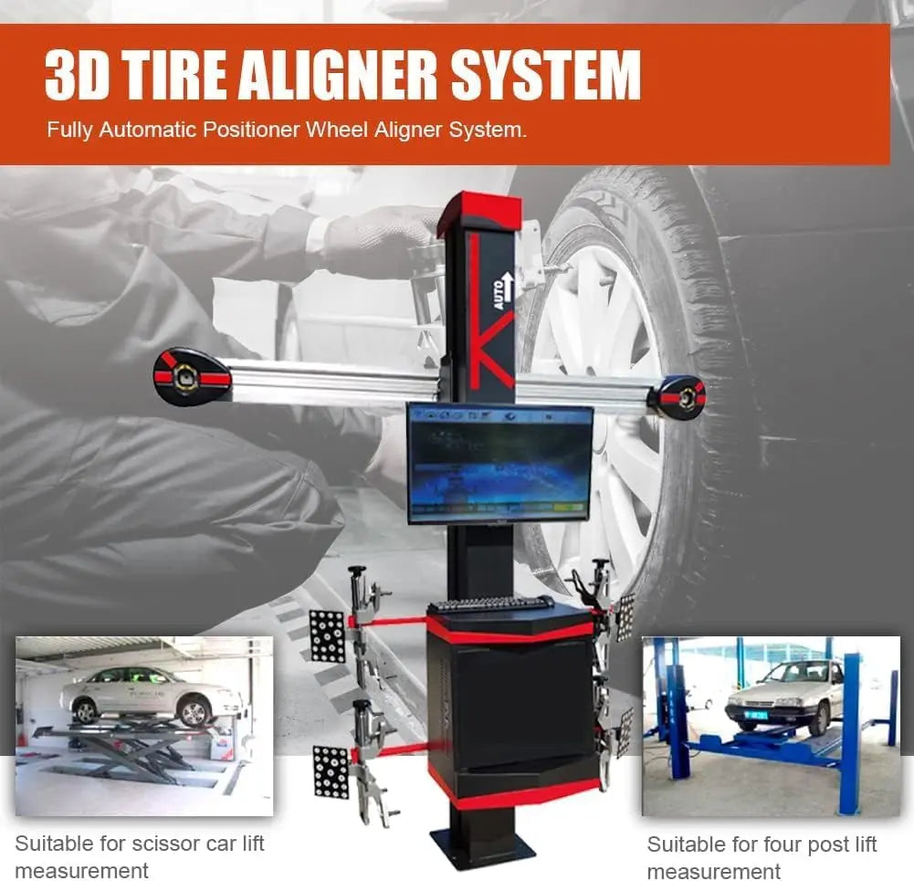 Torin Inc. 3D Wheel Alignment Machine, Dual Screen, 10–23.5" Rim Size, Short Roll Compensation, for 4-Post Lifts