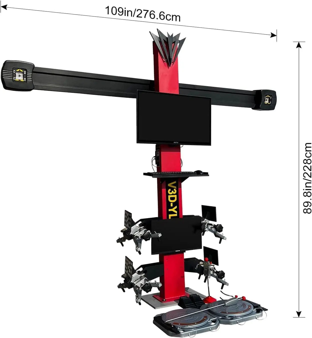 Torin Inc. 3D Wheel Alignment Machine, Dual Screen, 10–23.5" Rim Size, Short Roll Compensation, for 4-Post Lifts