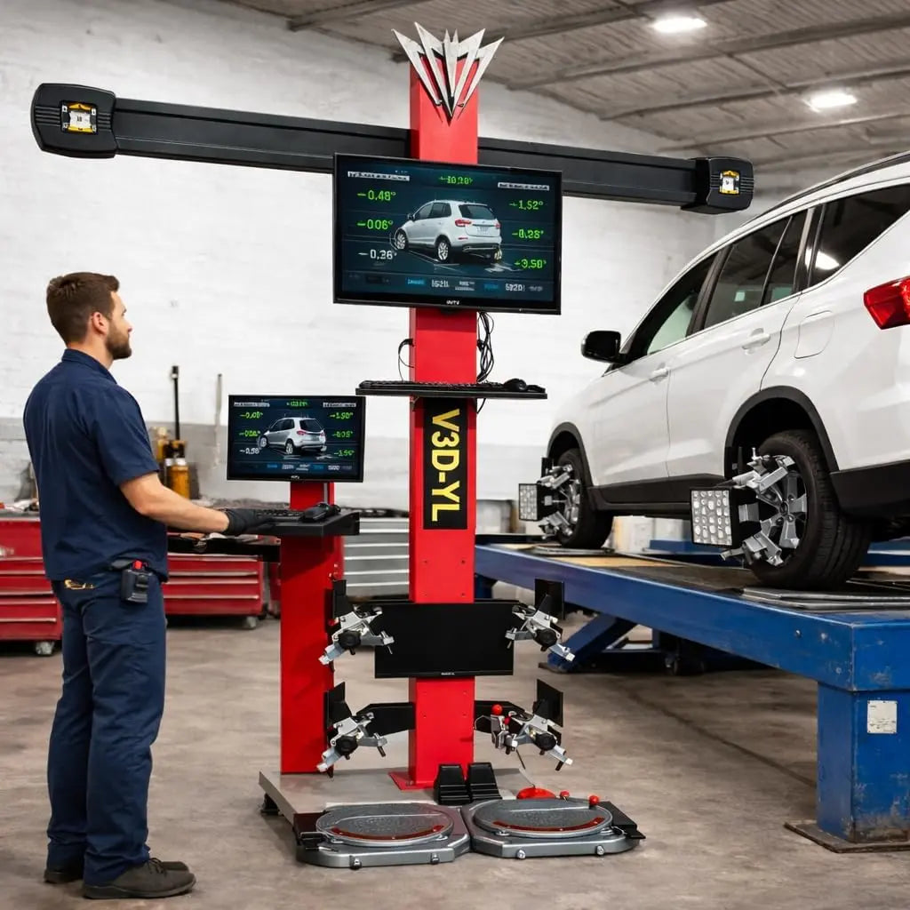 Torin Inc. 3D Wheel Alignment Machine, Dual Screen, 10–23.5" Rim Size, Short Roll Compensation, for 4-Post Lifts