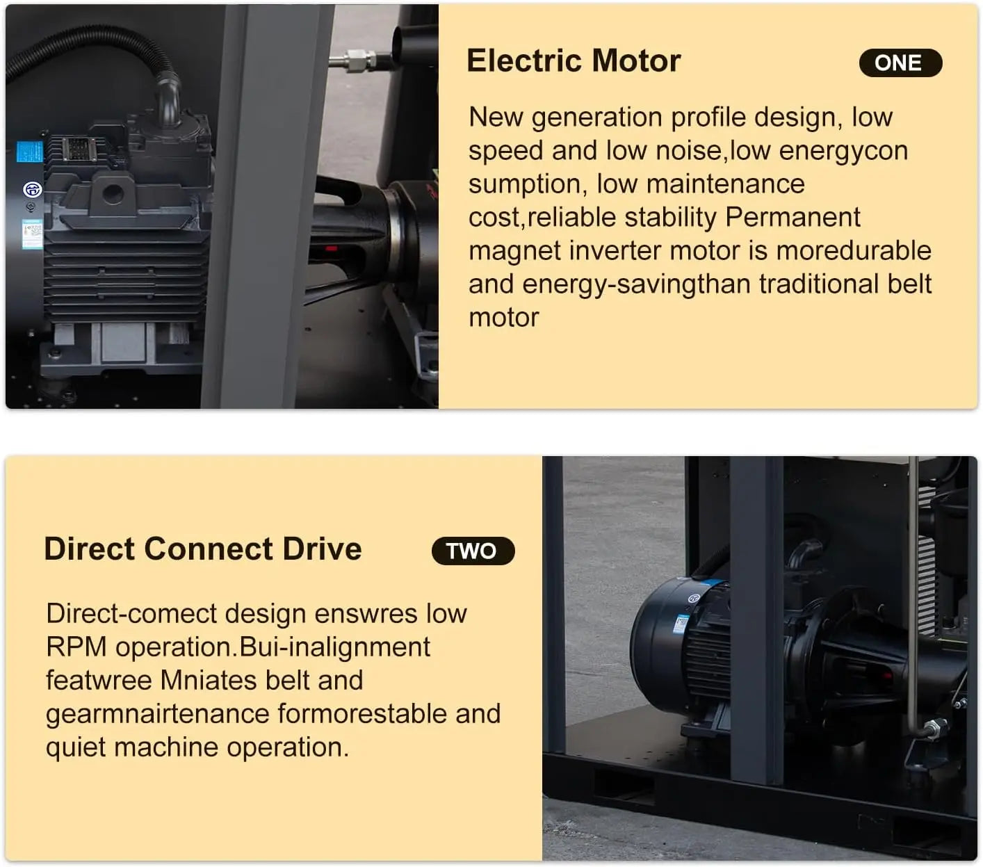 HPDMC Air Compressor DAVV Heavy-Duty Industrial Rotary Screw Air Compressor with Variable Frequency Drive - 30HP (22KW), 112CFM @ 150PSI, 460V 3-Phase, High-Efficiency Performance