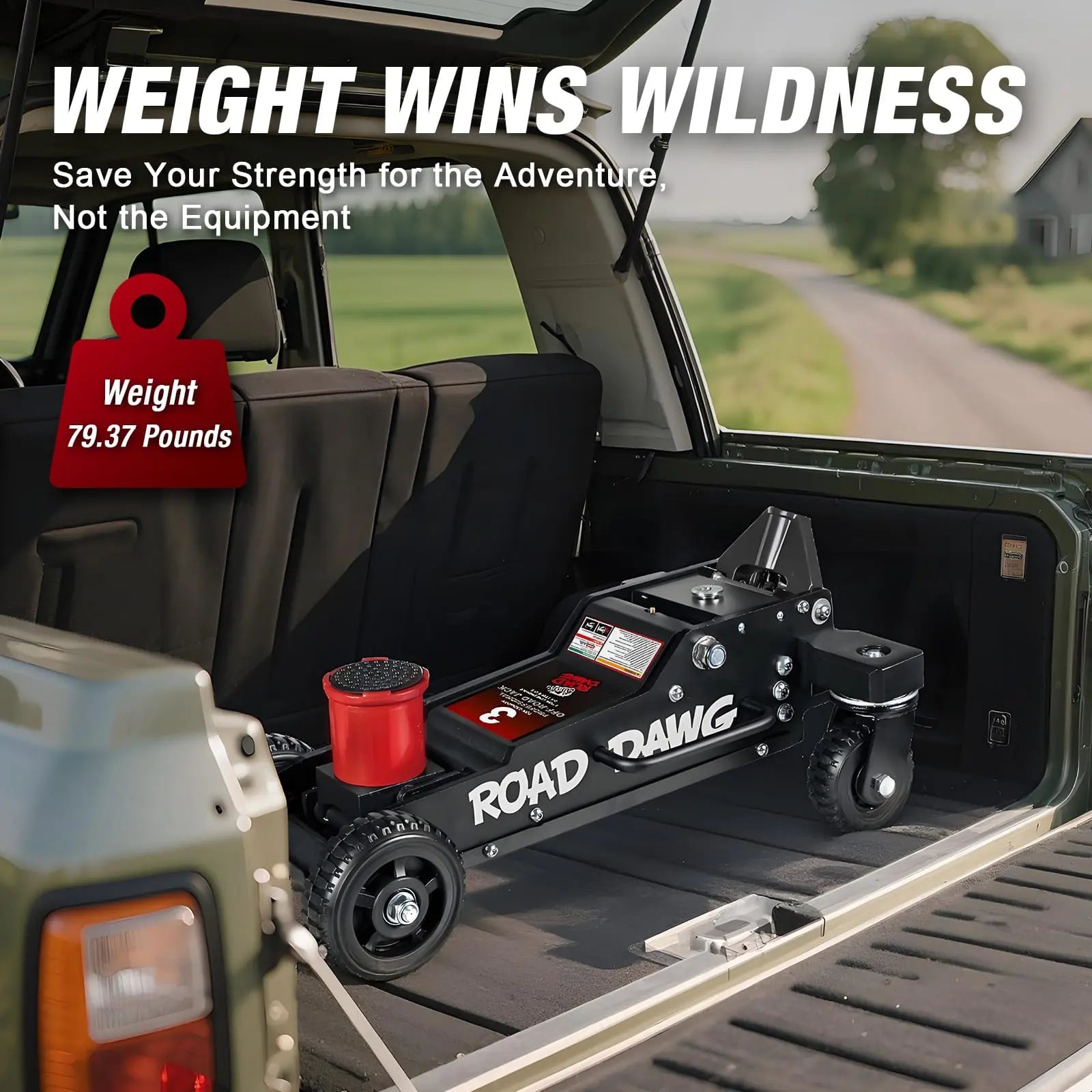 ROAD DAWG 3 Ton Big Wheel Off-Road Jack, Professional Aluminum and