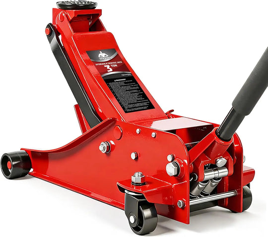 Torin Inc. Floor Jack 3 Ton Floor Jack, 6600LBS Capacity Hydraulic Car Jack, Low Profile Portable Jack with Dual Pumps, Quickly Lift Steel Service Jack, Lifting Range 3-1/8" Min to 20" Max Red