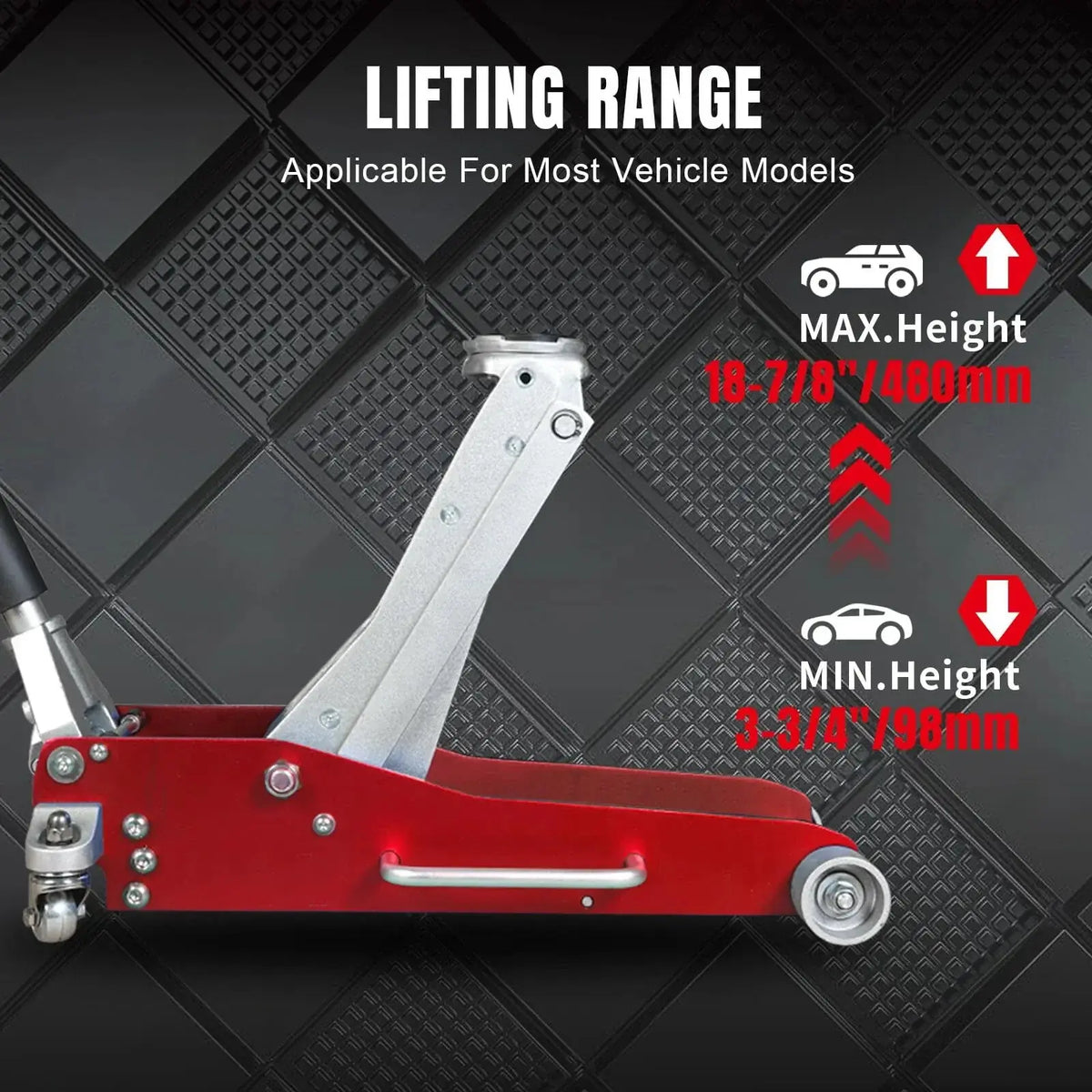 BIG RED Torin Low Profile Economic Aluminum Service/Floor Red - Torin