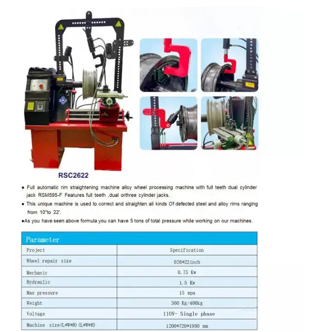 Torin Inc. 110V Aluminum-Rim Straightening Machine Auto Repair Equipment Wheel Repair