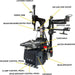 Torin Inc. Tire stripping machine Tire Changer Machine with Hand-Assisted Lever Device and Assist arm and Wheel Balancer Combo, with Laser Indicator & LED Work Light, 10-24" Rim, Manual Input, Dynamic/Static/ALU Modes, 0.25KW Pure Copper Motor, 110V