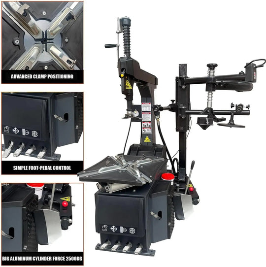 Torin Inc. Tire stripping machine Tire Changer Machine with Hand-Assisted Lever Device and Assist arm and Wheel Balancer Combo, with Laser Indicator & LED Work Light, 10-24" Rim, Manual Input, Dynamic/Static/ALU Modes, 0.25KW Pure Copper Motor, 110V