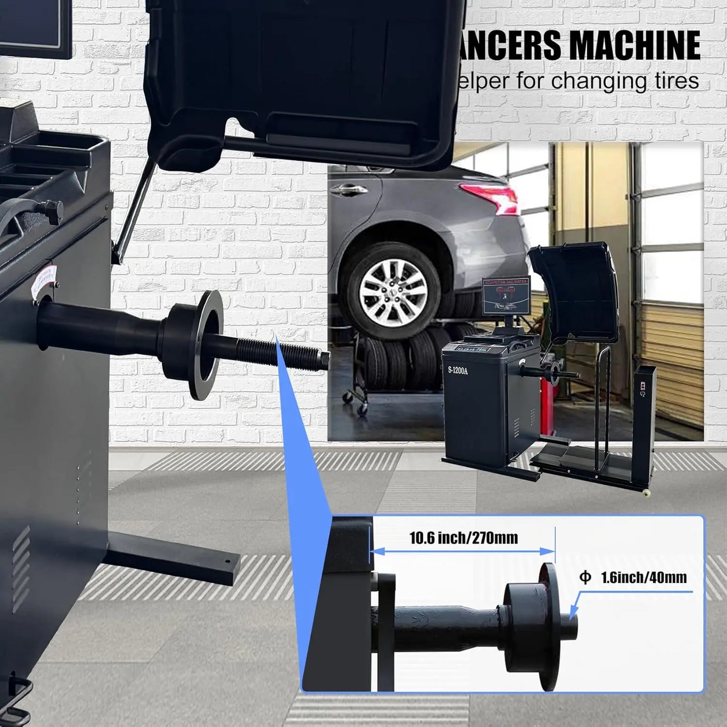 Torin Inc. Tire stripping machine 1.5HP Tire Changer Machine with Hand-Assisted and Premium Automatic Wheel Balancer Combo, 10-28" Rim, Auto A/D Measurement, Laser Guide & LED Light