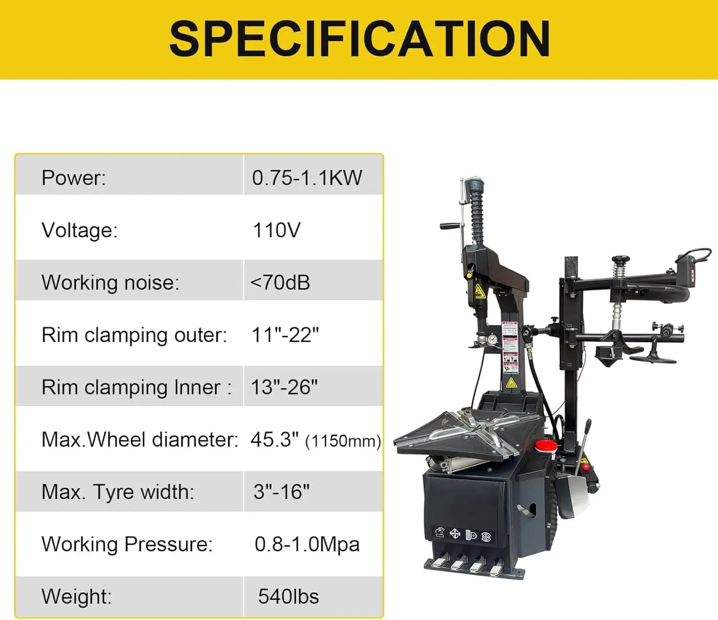 Torin Inc. Tire stripping machine 1.5HP Tire Changer Machine with Hand-Assisted and Premium Automatic Wheel Balancer Combo, 10-28" Rim, Auto A/D Measurement, Laser Guide & LED Light