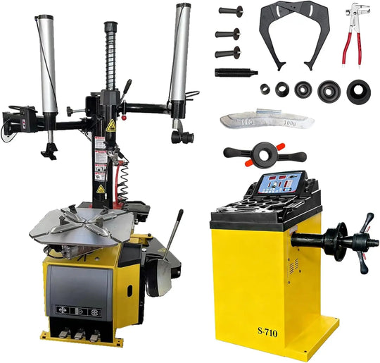 Torin Inc. Tire stripping machine Tire Changer and Wheel Balancer Combo with Bead Blaster and Dual Assist Arms, 110V for 10-24" Rims, Complete Workshop Tire Service Package