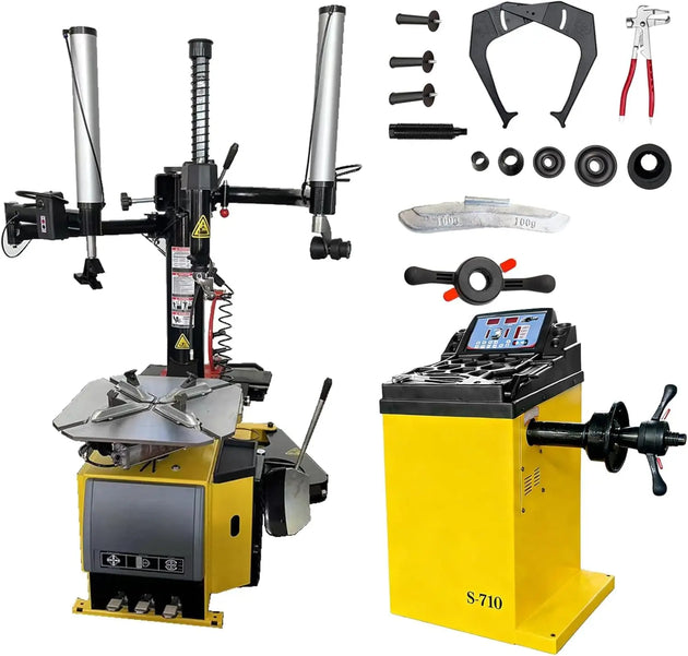 Torin Inc. Tire stripping machine Tire Changer and Wheel Balancer Combo with Bead Blaster and Dual Assist Arms, 110V for 10-24" Rims, Complete Workshop Tire Service Package