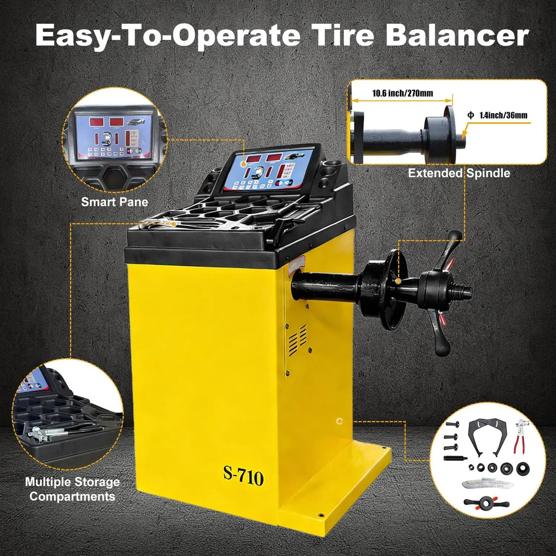 Torin Inc. Tire stripping machine Tire Changer and Wheel Balancer Combo with Rear-Tilt System & Multiple Modes, 110V for 10-26" Rims, Complete Tire Service Package for Workshops