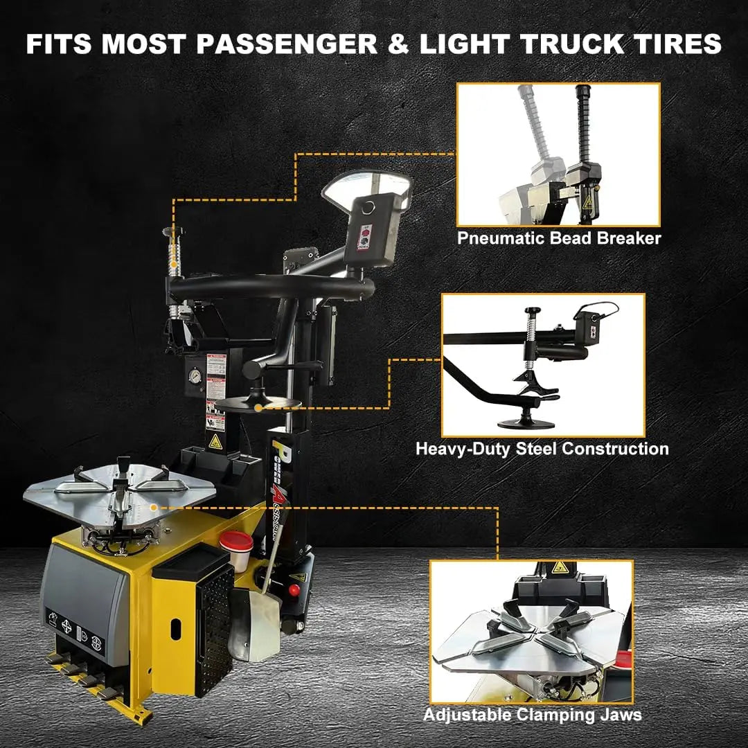 Torin Inc. Tire stripping machine Tire Changer and Automatic Wheel Balancer Combo with Rear-Tilt & Auto Measurement, 110V for 10-26" Rims, Premium Tire Shop Equipment System