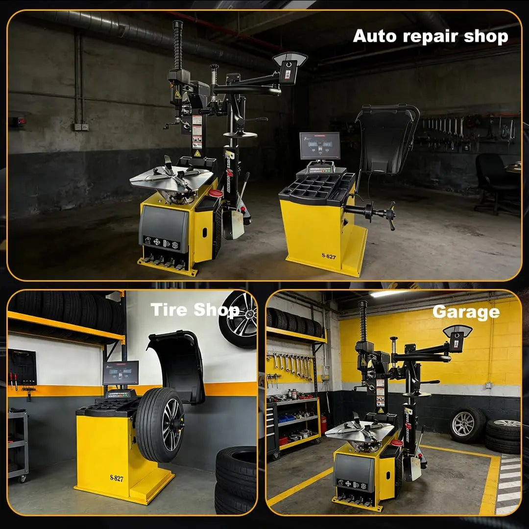 Torin Inc. Tire stripping machine Tire Changer and Automatic Wheel Balancer Combo with Rear-Tilt & Auto Measurement, 110V for 10-26" Rims, Premium Tire Shop Equipment System