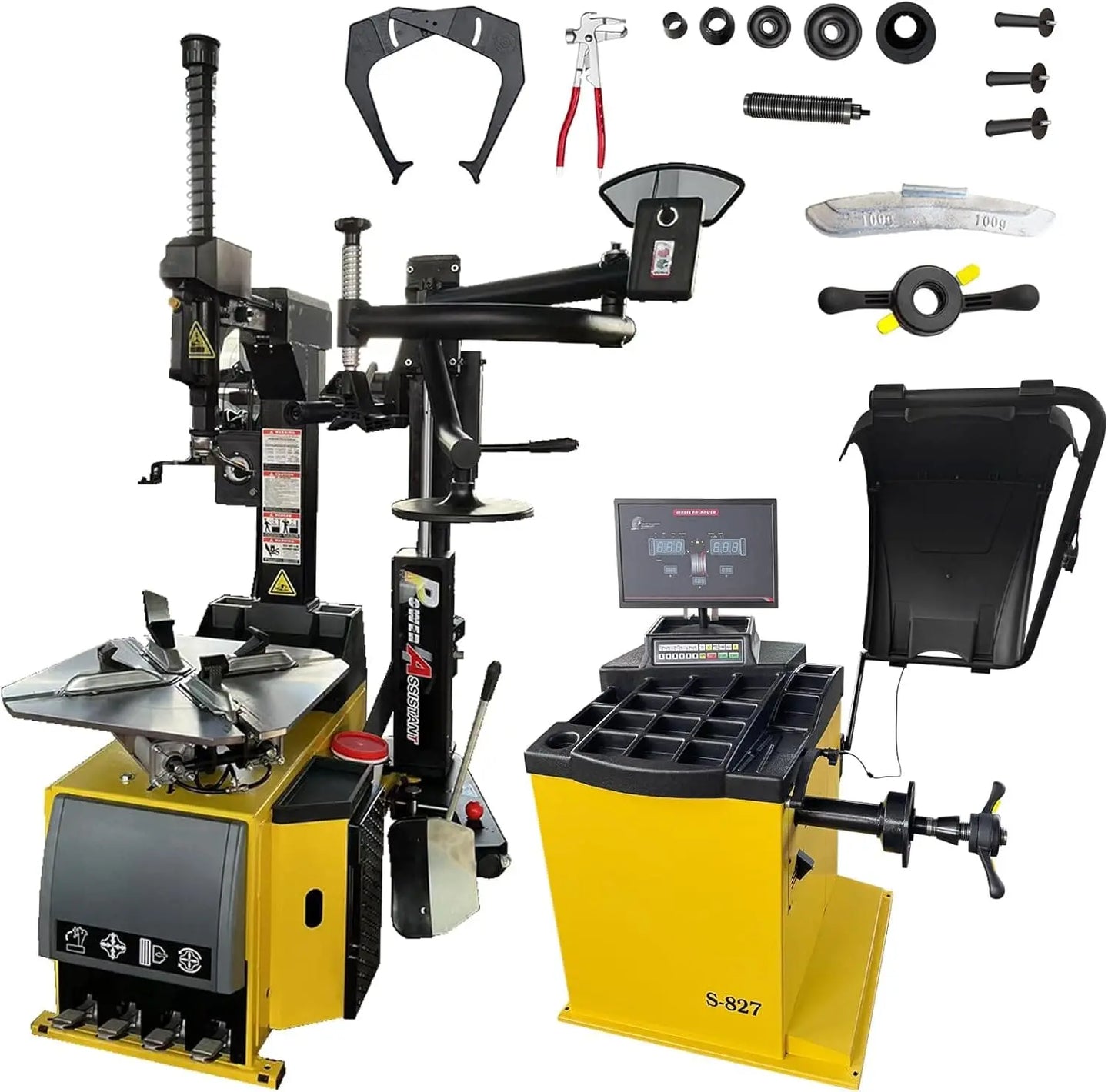 Torin Inc. Tire stripping machine Tire Changer and Automatic Wheel Balancer Combo with Rear-Tilt & Auto Measurement, 110V for 10-26" Rims, Premium Tire Shop Equipment System