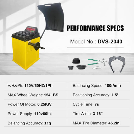 Torin Inc. Tire stripping machine Wheel Balancer Machine, Manual Input, 10-24" Rim, Dynamic/Static/ALU/Motorcycle Modes, 0.25KW Pure Copper Motor, 110V for Garage Workshop & Home Use (±1g Accuracy)