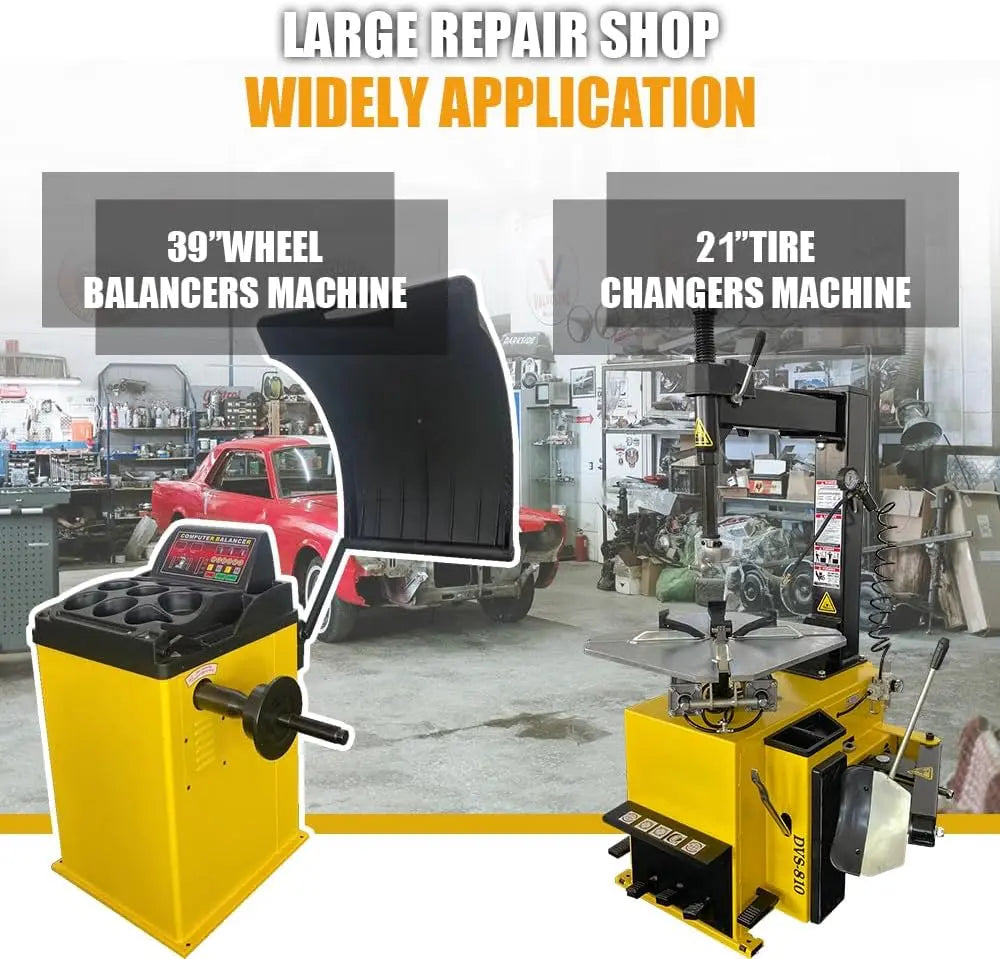 Torin Inc. Tire stripping machine Tire Changer and Economic Wheel Balancer Combo, 1.5HP Motor with 0.25KW Pure Copper, 110V for 10-24" Rims, Cost-Effective Tire Service Set for Garage
