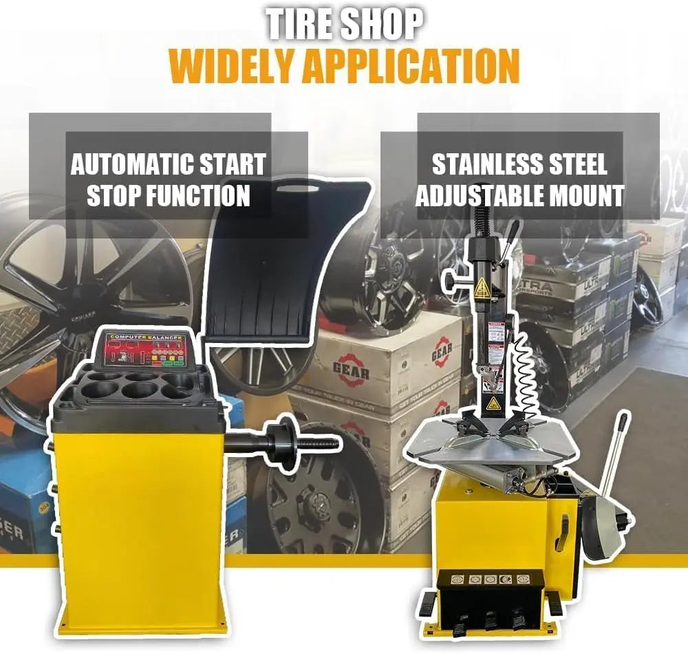 Torin Inc. Tire stripping machine Economic Tire Changer and Wheel Balancer Combo, 1.5HP with 0.25KW Pure Copper Motor, 110V for 10-24" Rims, Value Tire Service Package