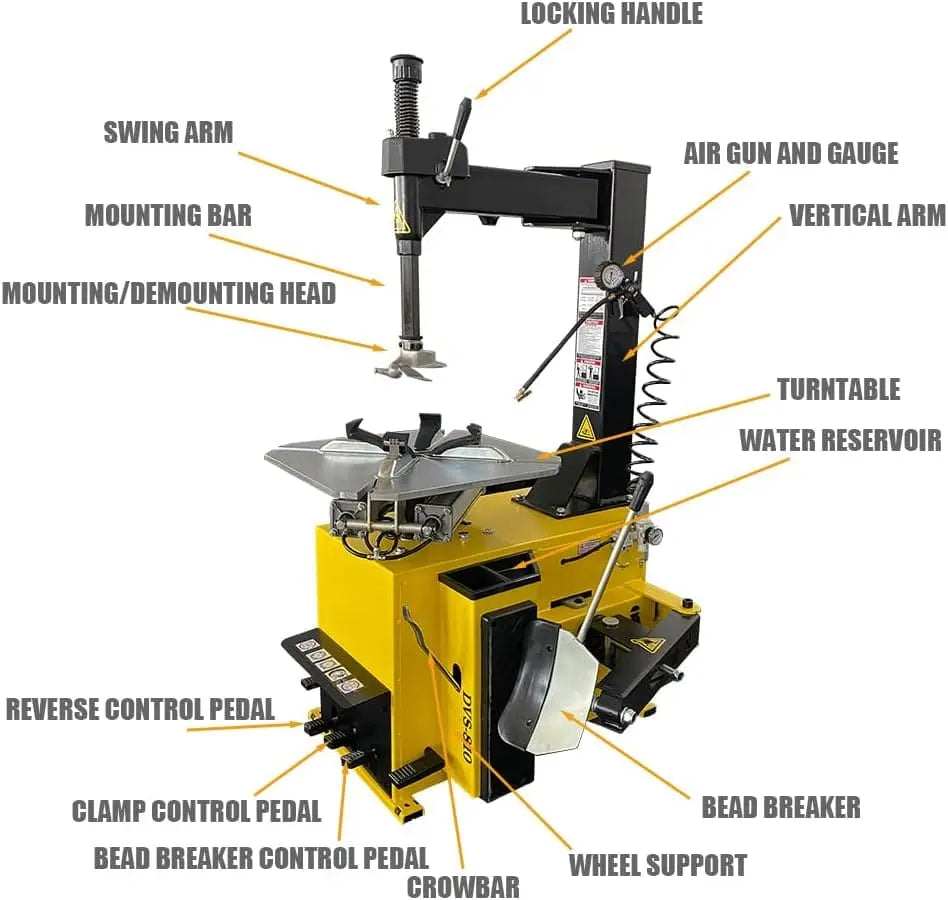 Torin Inc. Tire stripping machine Tire Changer and Premium Wheel Balancer Combo with Assist Arms & 24" LCD, 110V for 10-26" Rims, Advanced Tire Service System for Professional Shops