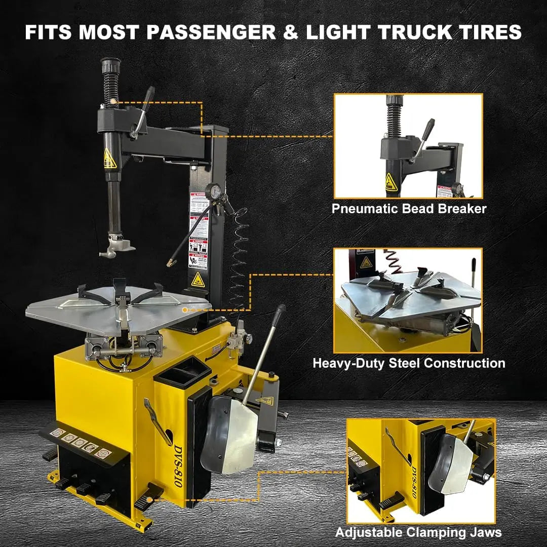 Torin Inc. Tire stripping machine Tire Changer and Premium Automatic Wheel Balancer Combo with Assist Arms & Auto Measurement, 110V for 10-26" Rims, Professional Tire Shop Equipment