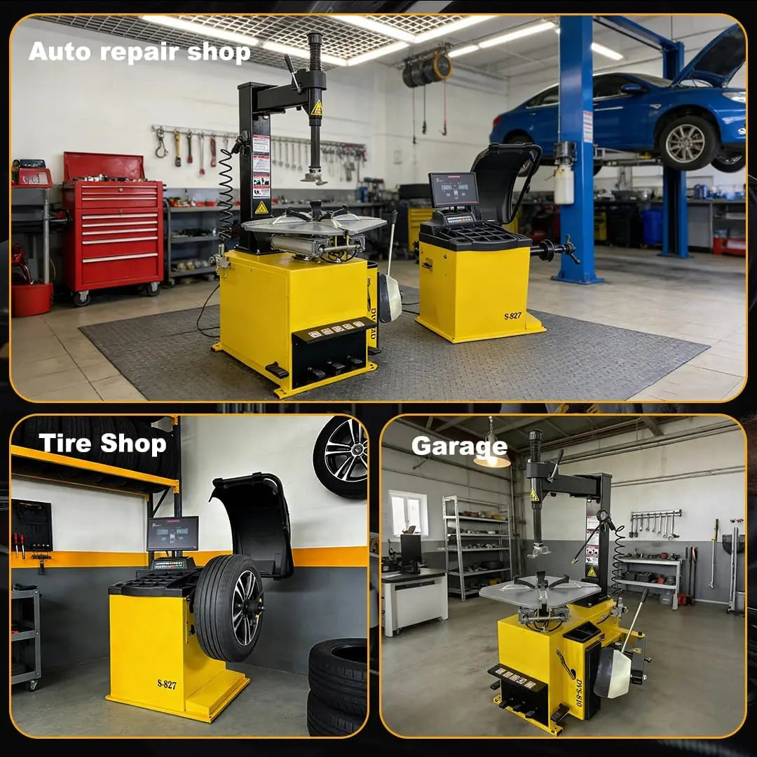 Torin Inc. Tire stripping machine Tire Changer and Premium Automatic Wheel Balancer Combo with Assist Arms & Auto Measurement, 110V for 10-26" Rims, Professional Tire Shop Equipment