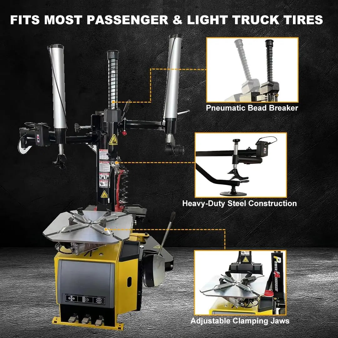 Torin Inc. Tire stripping machine Tire Changer and Automatic Wheel Balancer Combo with Bead Blaster & Auto Measurement, 110V for 10-26" Rims, Professional Tire Shop Equipment