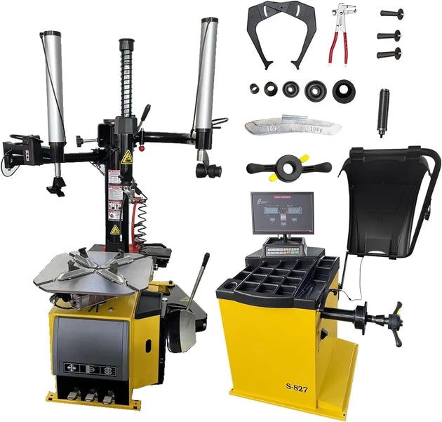 Torin Inc. Tire stripping machine Tire Changer and Automatic Wheel Balancer Combo with Bead Blaster & Auto Measurement, 110V for 10-26" Rims, Professional Tire Shop Equipment