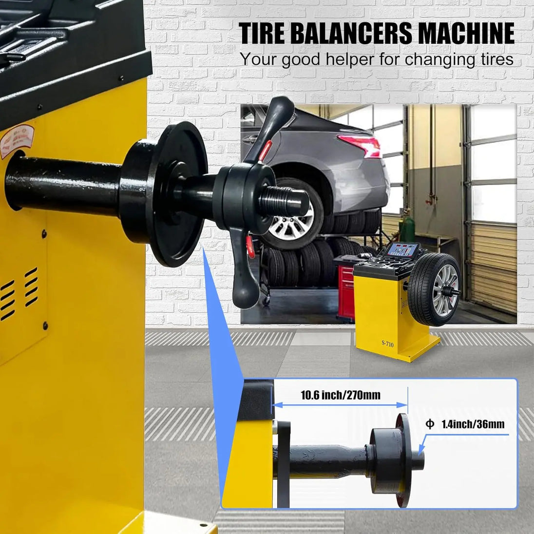 Torin Inc. Tire stripping machine Wheel Balancer Machine, 10-24" Rim, Manual Input, Dynamic/Static/ALU/Motorcycle Modes, 0.25KW Pure Copper Motor, 110V for Garage Workshop Tire Repair (±1g Accuracy)