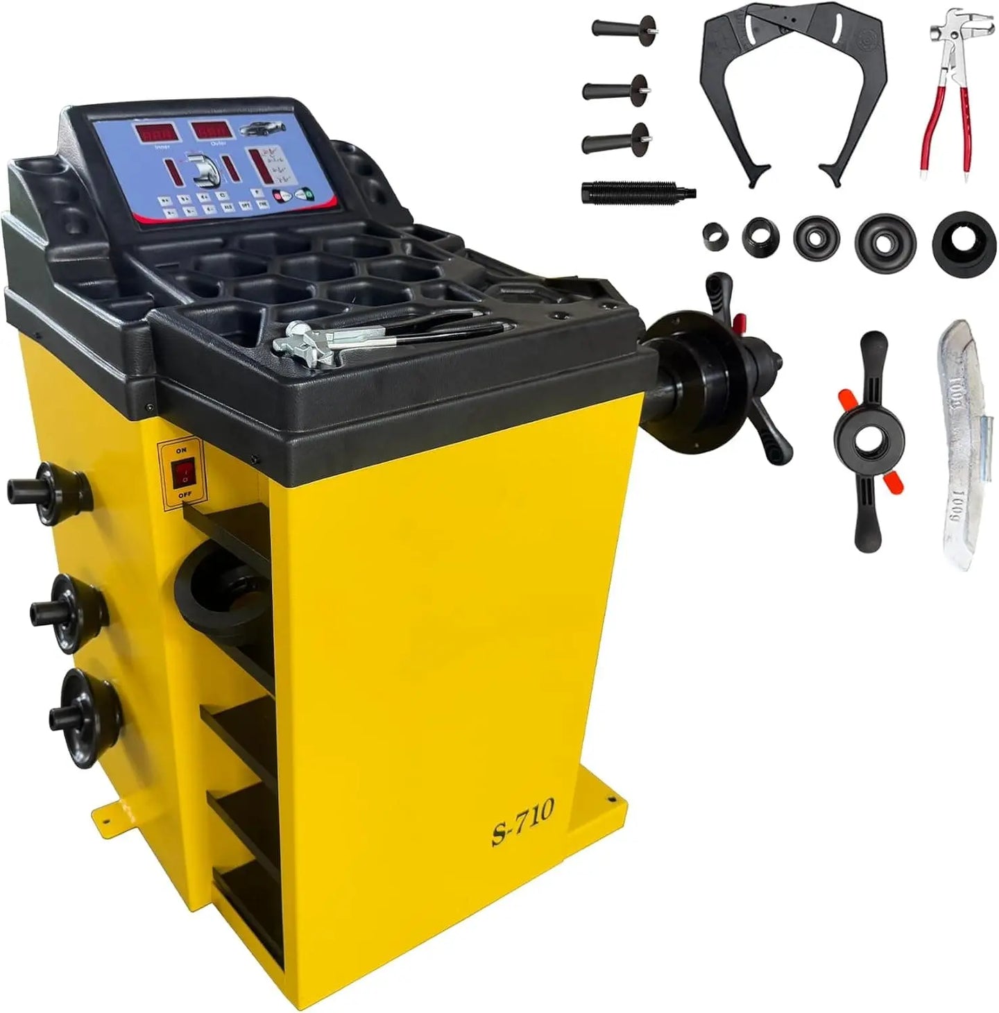 Torin Inc. Tire stripping machine Wheel Balancer Machine, 10-24" Rim, Manual Input, Dynamic/Static/ALU/Motorcycle Modes, 0.25KW Pure Copper Motor, 110V for Garage Workshop Tire Repair (±1g Accuracy)