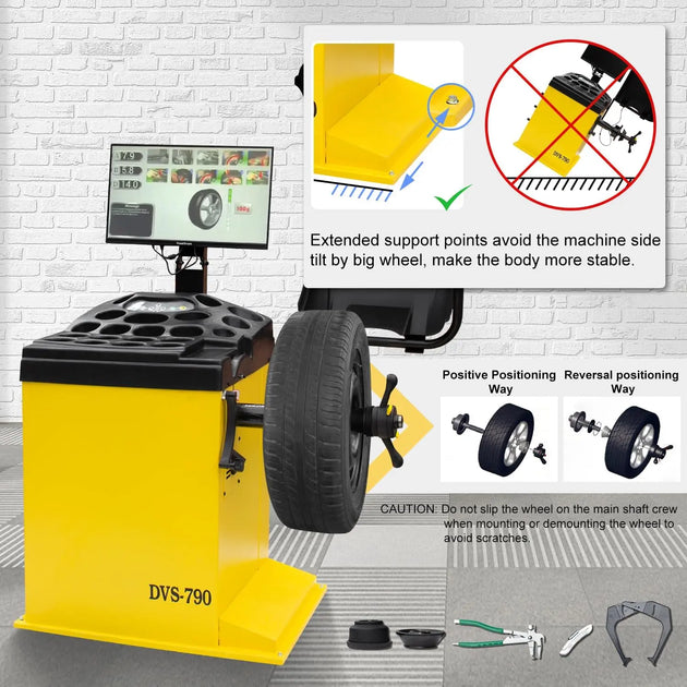 Torin Inc. Tire stripping machine Premium Automatic Wheel Balancer with 24" Color LCD, Auto A/D Measurement, Laser Guide & Electronic Brake, 10-26" Rim, 0.25KW Pure Copper Motor, 110V for Professional Tire Shop