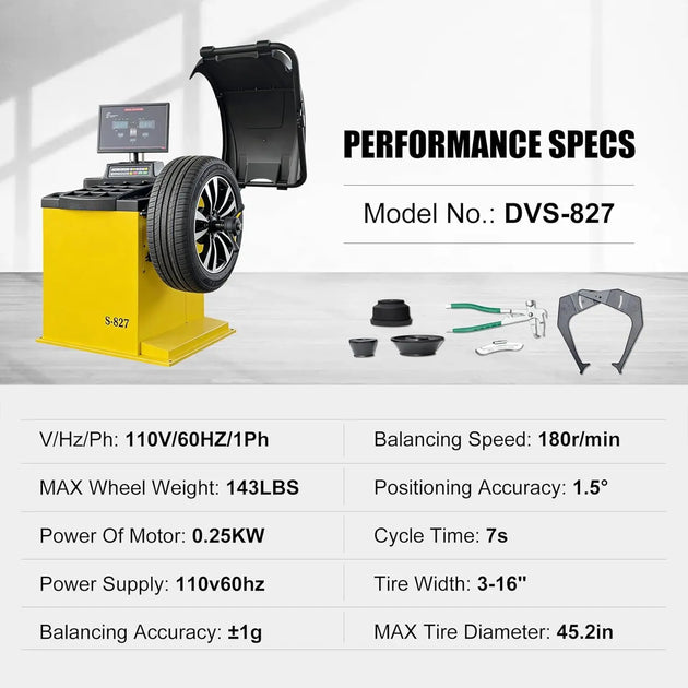 Torin Inc. Tire stripping machine Premium Automatic Wheel Balancer, 10-26" Rim, Auto A/D Measurement, Laser Guide & LED Light, Electronic Brake, 40mm Spindle, 0.25KW Pure Copper Motor, 110V for Professional Use