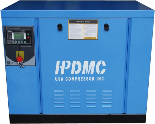 HPDMC Air Compressor Rotary Screw Air Compressor Variable Speed Drive Heavy Duty Air Compressed System for Small Machining & Fabrication Workshops, Automotive