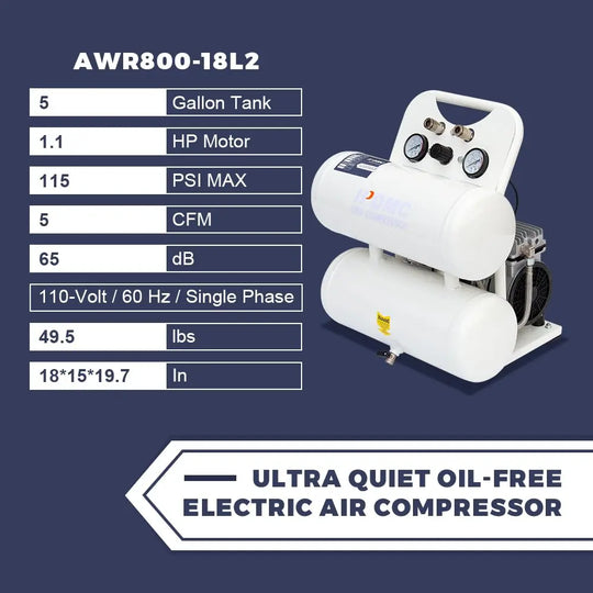 HPDMC Air Compressors Oil-Less Portable Air Compressor