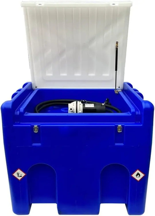 Torin Jacks Fuel Transfer Tank 114 Gallon Diesel Exhaust with 6 GPM Heavy Duty DEF Tank 114 Gallon Diesel Exhaust Fluid Transfer System with 12V DC Pump