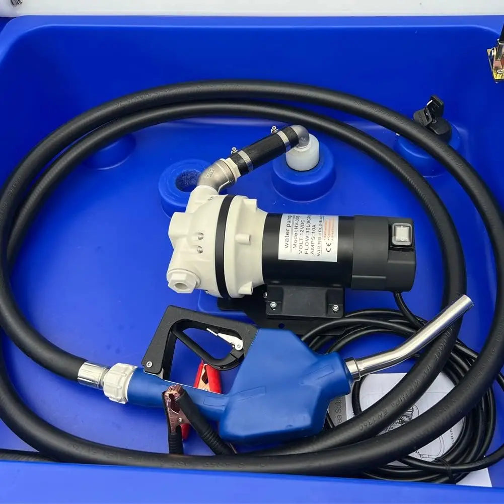 Torin Jacks Fuel Transfer Tank 114 Gallon Diesel Exhaust with 6 GPM Heavy Duty DEF Tank 114 Gallon Diesel Exhaust Fluid Transfer System with 12V DC Pump